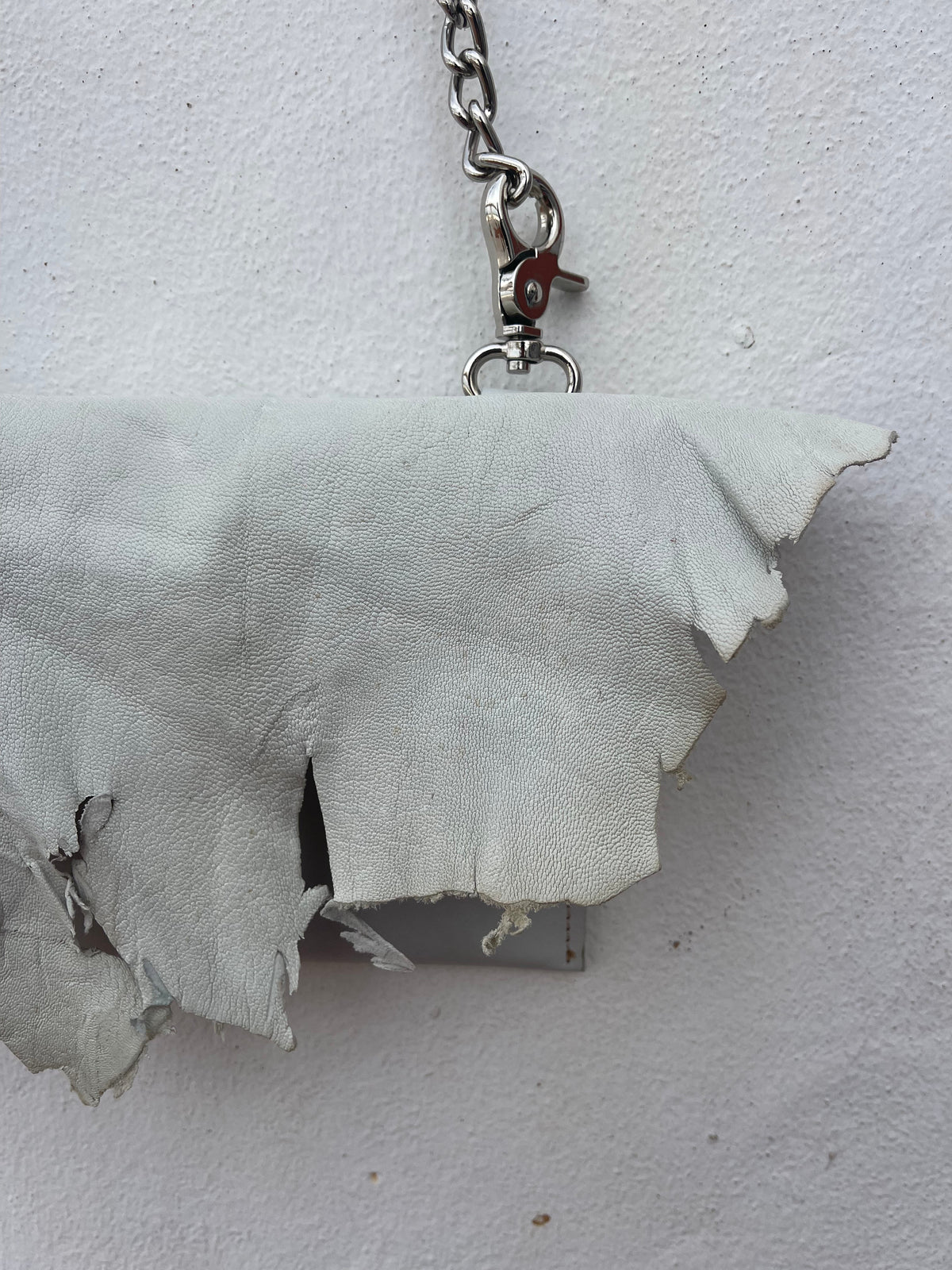 BLANC Salt Memory sculptural white leather bag