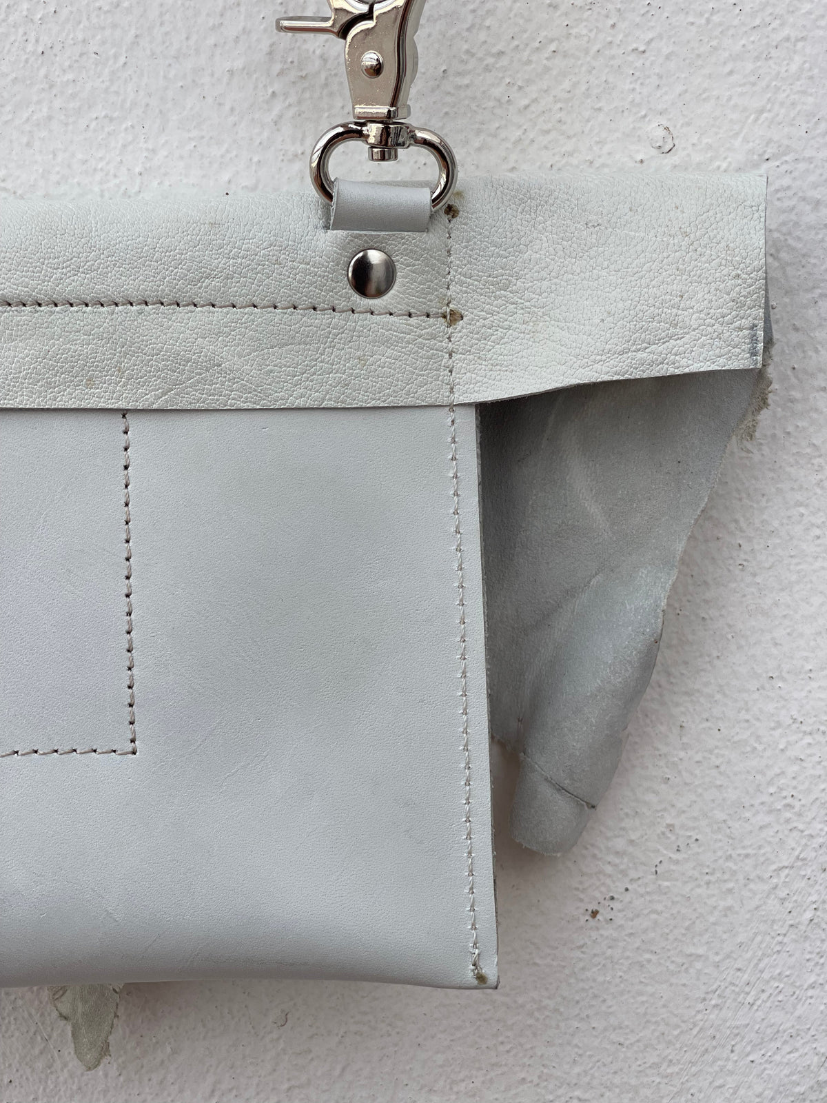 Salt Memory sculptural bag silver chain detail