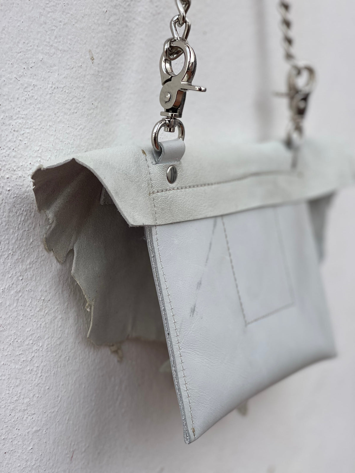 Salt Memory white leather texture