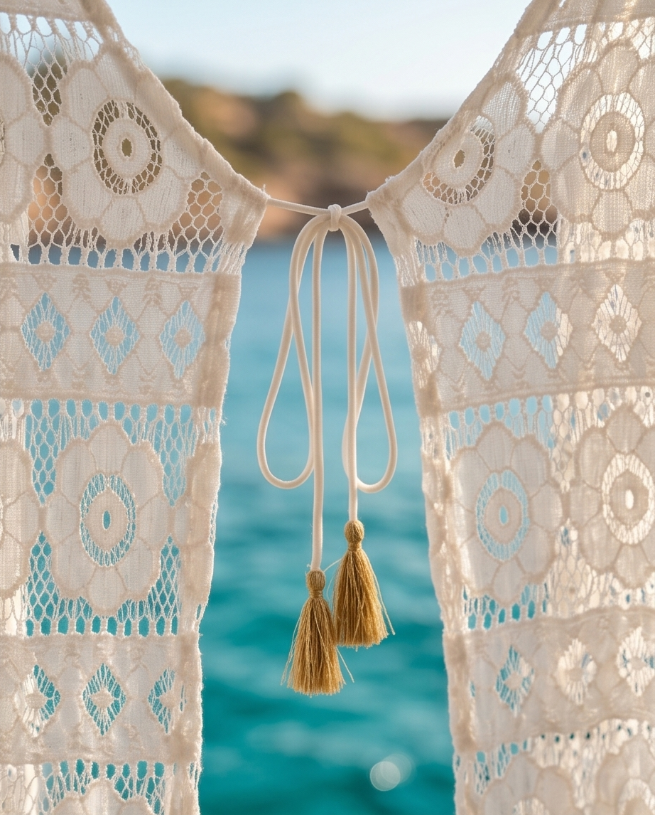 Lace Cover-Up — Ibiza Blue