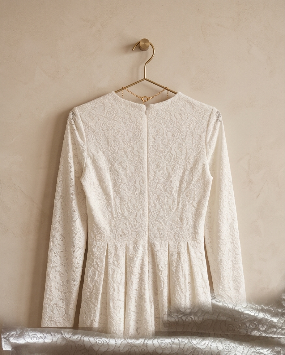 BLANC Ibiza Dusk dress showing the softly flared skirt and long sleeves